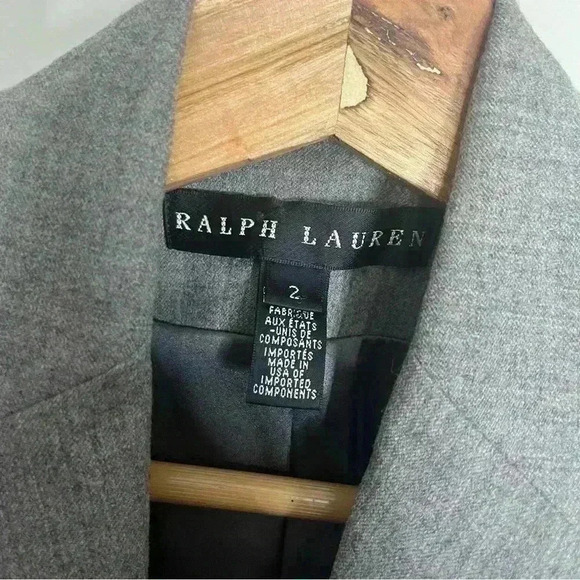Ralph Lauren Black Label Womens Blazer Jacket Size 2 Wool Silk Preppy Equestrian - Picture 4 of 16